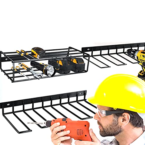 Floating Tool Shelf Holder Wall Mounting Alloy Steel Storage Rack Space Saving 50kg 110lb Load Capacity for Handheld Power Tools