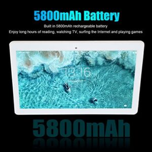 Cosiki Tablet PC, 10.1 Inch HD Tablet Dual SIM Dual Standby 4GB RAM 64GB ROM 100-240V T10W for Entertainment for Android 12 (US Plug)