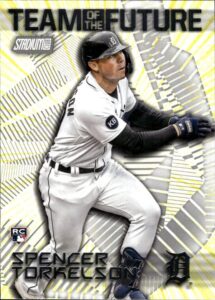 2022 topps stadium club team of the future #tof-10 spencer torkelson detroit tigers baseball official trading card of the mlb