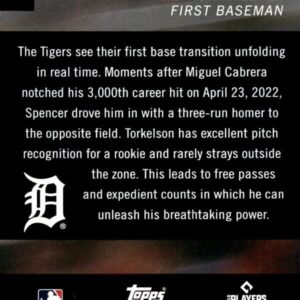 2022 TOPPS STADIUM CLUB TEAM OF THE FUTURE #TOF-10 SPENCER TORKELSON DETROIT TIGERS BASEBALL OFFICIAL TRADING CARD OF THE MLB