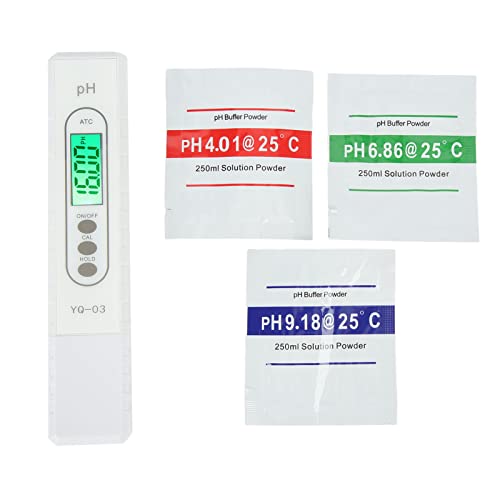 Digital Water Quality PH Meter, 0.01pH Accuracy Multipurpose PH Tester LED Display Value Lock for Aquarium for Aquaculture