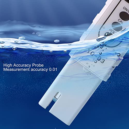 Digital Water Quality PH Meter, 0.01pH Accuracy Multipurpose PH Tester LED Display Value Lock for Aquarium for Aquaculture