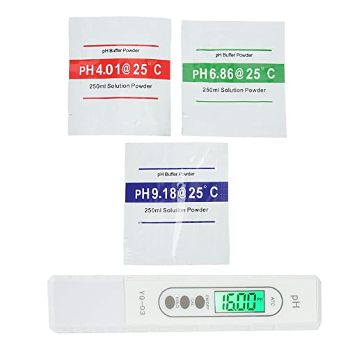 Digital Water Quality PH Meter, 0.01pH Accuracy Multipurpose PH Tester LED Display Value Lock for Aquarium for Aquaculture