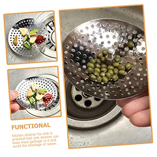 CIYODO 6pcs Sewer Filter Stainless Strainer Sink Drain Basket Kitchen Sink Strainer Sink Strainers for Kitchen Sink Stainer Steel Strainer Bath Sink Filter Screen Stainless Steel Metal