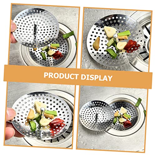 CIYODO 6pcs Sewer Filter Stainless Strainer Sink Drain Basket Kitchen Sink Strainer Sink Strainers for Kitchen Sink Stainer Steel Strainer Bath Sink Filter Screen Stainless Steel Metal