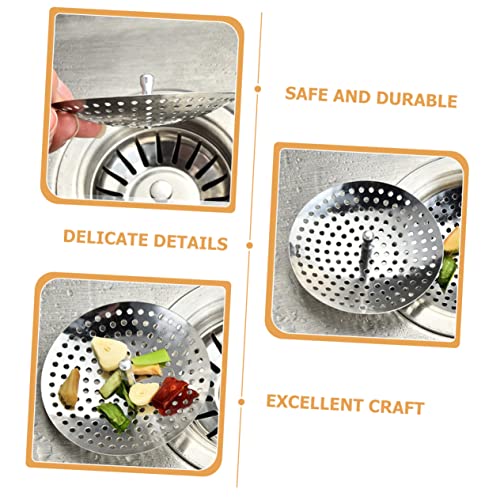 CIYODO 6pcs Sewer Filter Stainless Strainer Sink Drain Basket Kitchen Sink Strainer Sink Strainers for Kitchen Sink Stainer Steel Strainer Bath Sink Filter Screen Stainless Steel Metal