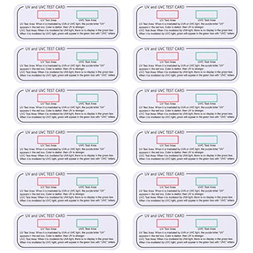 iplusmile UVC Test Strips 12pcs Indoor UVC-UVA Light Identifiers - UVC-UVA Indicator Cards for Home