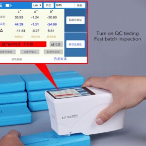 Color Difference Meter, Strong Analysis Digital Compensation Optical Way Portable Accurate Spectrophotometer Professional with Software for Whiteness Yellowness