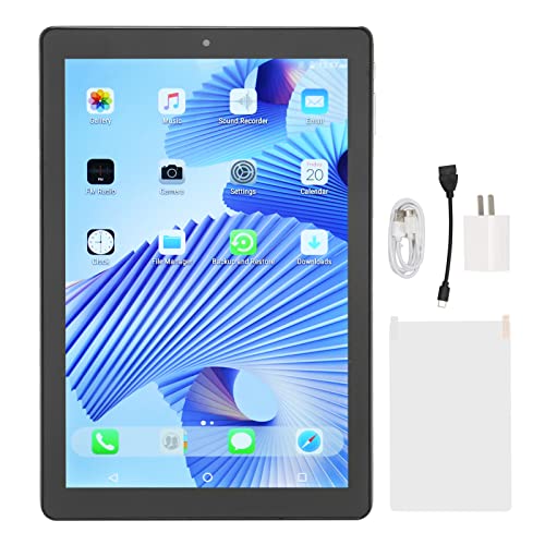 Gray Tablet, 10.1 Inch Reading Tablet, 4GB RAM 64GB ROM, 5000mAh Battery, Dual Camera, 3 Game Card Slots (US Plug)