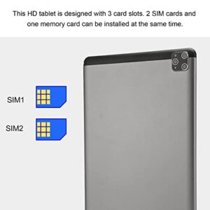 Gray Tablet, 10.1 Inch Reading Tablet, 4GB RAM 64GB ROM, 5000mAh Battery, Dual Camera, 3 Game Card Slots (US Plug)