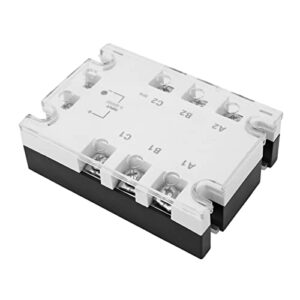 dc to ac solid state relay, short switching time noiseless anti shock solid state relay stable 3‑32vdc 24‑480vac for industrial automation for cnc machine (tsr-10da-h)