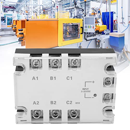 DC to AC Solid State Relay, Short Switching Time Noiseless Anti Shock Solid State Relay Stable 3‑32VDC 24‑480VAC for Industrial Automation for CNC Machine (TSR-10DA-H)