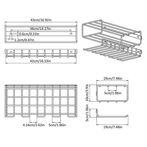 Power Tool Organizer Floating Tool Shelf Holder Wall Mounting Alloy Steel Storage Rack 110lb Load Capacity for Garage Organization Father's Day Gifts