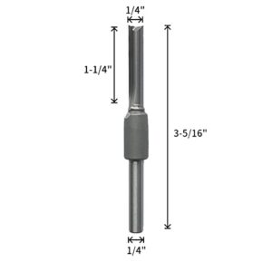 CO-CUTTNER Straight Router Bits Solid Carbide Insert with 1/4-inch Shank, 1/4" Diameter for Routers Slotting Grooving Industrial Grade