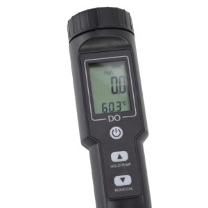 EVGATSAUTO Dissolved Oxygen Meter, Low Battery Warning DO Meter Widely Used for Aquarium (Without Backlit)