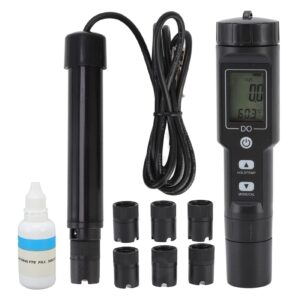 EVGATSAUTO Dissolved Oxygen Meter, Low Battery Warning DO Meter Widely Used for Aquarium (Without Backlit)