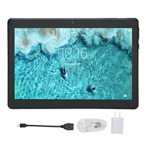 Tablet PC, Black HD Screen Tablet, 5Ghz, 10.1 Inch, 2MP, Front for Entertainment (US Plug)