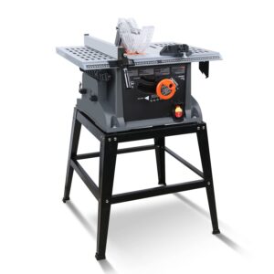 10inch table saw w/port for connecting dust collector, portable benchtop table saw