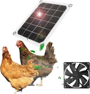 multipurpose solar panel fan kit, 10w solar panel powered dual fan, waterproof portable outdoor solar exhaust fan for greenhouse, dog house, window exhaust, rv