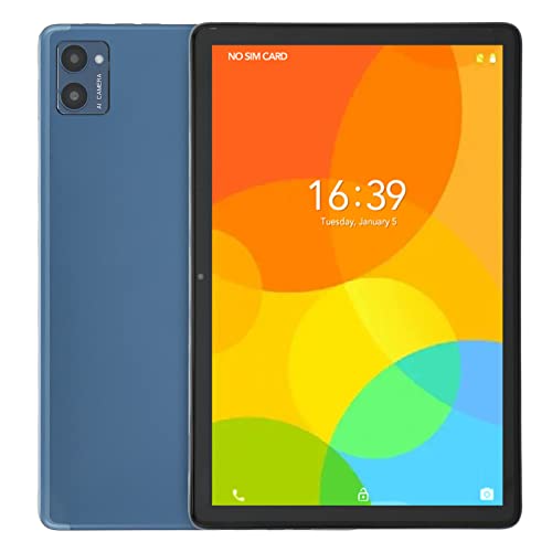 VINGVO HD Tablet, US Plug 100‑240V Octa Core 10.1 Inch Tablet Type C Charging 2.4G 5G WiFi for Work for Android 11 (Dark Blue)