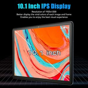 10.1 Inch Tablet, US Plug 100‑240V 512GB Expandable Octa Core 4G LTE Tablet for Office for Android 11 (Blue)