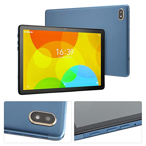 10.1 Inch Tablet, US Plug 100‑240V 512GB Expandable Octa Core 4G LTE Tablet for Office for Android 11 (Blue)