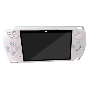 4.3 inch 8GB Retro Handheld Game Console Built-in 8GB to Store Digital Photos, Music, Videos, and Movies Support 8/16/32/64/128 Bit Games (White)