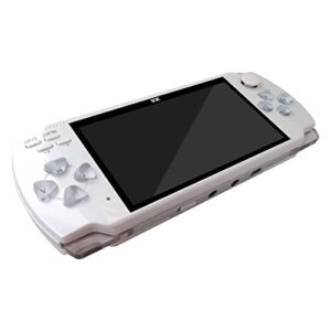 4.3 inch 8GB Retro Handheld Game Console Built-in 8GB to Store Digital Photos, Music, Videos, and Movies Support 8/16/32/64/128 Bit Games (White)