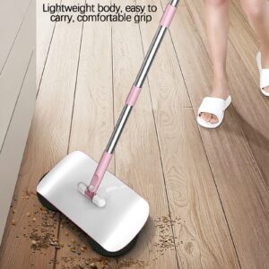 Sweeper 3-in-1 Mops for Floor Cleaning, Hand Push Sweeper Household Lazy Sweeper, Dry and Wet Multi Surface Floor Cleaner Lightweight - Ideal for Pet Hair&Crumby Messes (Pink)