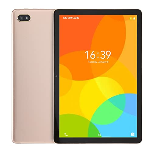 VINGVO 10.1 Inch Tablet, 4G LTE Tablet 2.4G 5G WiFi AU Plug 100-240V 8GB 128GB 5MP Front 13MP Rear 1920x1200 Resolution for Learning for Android 11.0 (Gold)