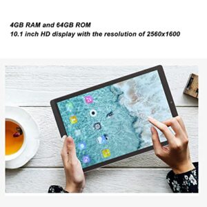 VINGVO HD Tablet, 4GB RAM 64GB ROM 5800mAh 10.1 Inch 2.4GHz 5GHz WiFi 3 Card Slots Blue Tablet for Business (US Plug)