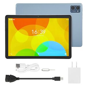 FOTABPYTI HD Tablet, Octa Core Type C Charging FM Radio 8GB RAM 128GB ROM 4G LTE Dual Cameras 10.1 Inch Tablet for Entertainment (Light Blue)