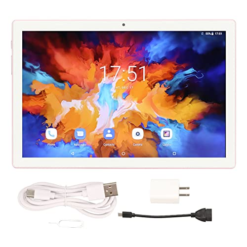 Naroote Office Tablet, Gaming Tablet 10.1 Inch Octa Core CPU Dual Camera 4G LTE for Study (US Plug)