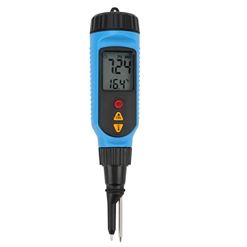 Ozgkee Ph Tester Pen, Ph Metre Ph Tester Pen Abs High Accuracy Portable Ph Meter with LCD Display for Bread Meat Fruit Food Ph Meter