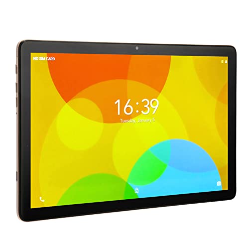 4G LTE Tablet, 5MP Front 13MP Rear 10.1 Inch Tablet 1920x1200 Resolution AU Plug 100-240V Read for Android 11.0 Support Fast Charge (Gold)