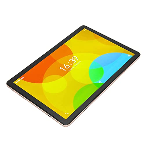 4G LTE Tablet, 5MP Front 13MP Rear 10.1 Inch Tablet 1920x1200 Resolution AU Plug 100-240V Read for Android 11.0 Support Fast Charge (Gold)