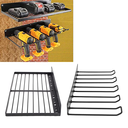 Power Tools Organizer Alloy Steel Electric Drill Storage Multifunctional Storage Rack with Screws for Garage