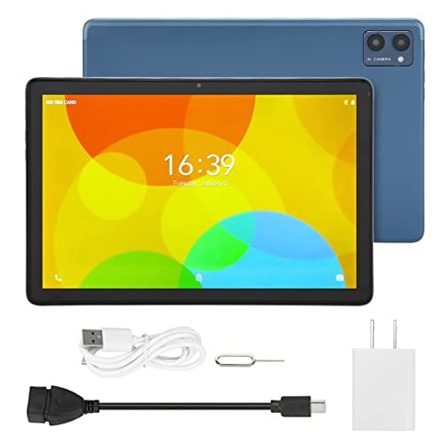 Tablet, 2.4G 5G WiFi 8GB RAM 128GB ROM Dual Speakers Octa Core Front 5MP Rear 13MP FM Radio 10.1 Inch Tablet for Work for Android 11 (Dark Blue)