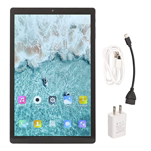 CHICIRIS HD Tablet, 4GB RAM 64GB ROM 10.1 Inch Blue Tablet 2.4GHz 5GHz WiFi 5800mAh for Work (US Plug)