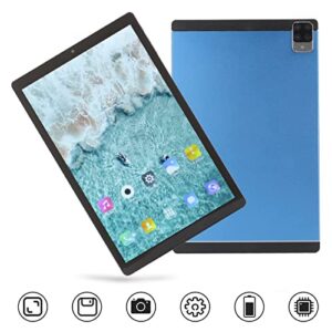 CHICIRIS HD Tablet, 4GB RAM 64GB ROM 10.1 Inch Blue Tablet 2.4GHz 5GHz WiFi 5800mAh for Work (US Plug)