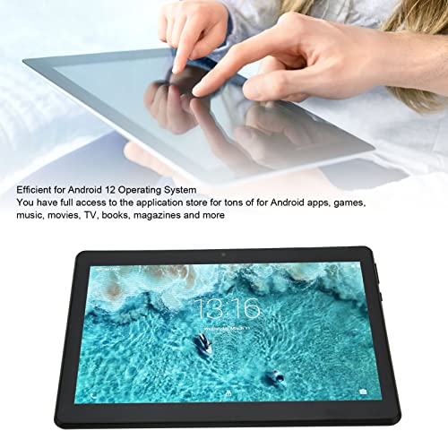 Tablet Computer, HD Screen Tablet Black 5MP Rear 2560x1600 Aluminum Alloy Glass 10.1Inch 5Ghz for Entertaining (US Plug)