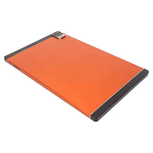 RTLR Orange Tablet, HD Tablet 5800mAh 5G WiFi 10.1 Inch 3 Card Slots for Office (US Plug)