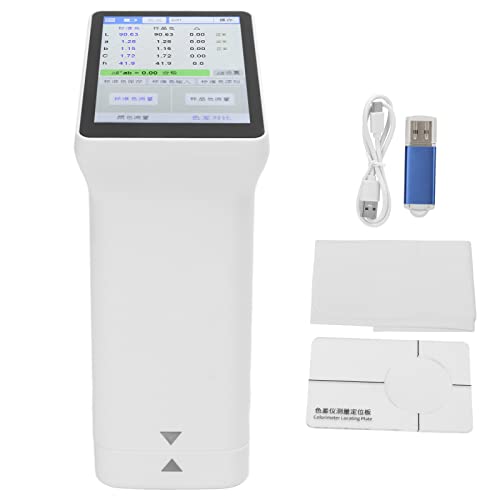 Color Tester, Stable High Accuracy Color Meter Large Storage Space with Data Line for Chroma Sampling