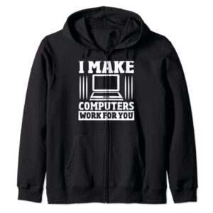 Computer Support Technician PC Specialist Computer Repair Zip Hoodie