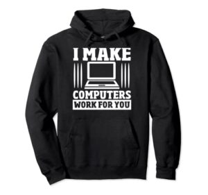computer support technician pc specialist computer repair pullover hoodie