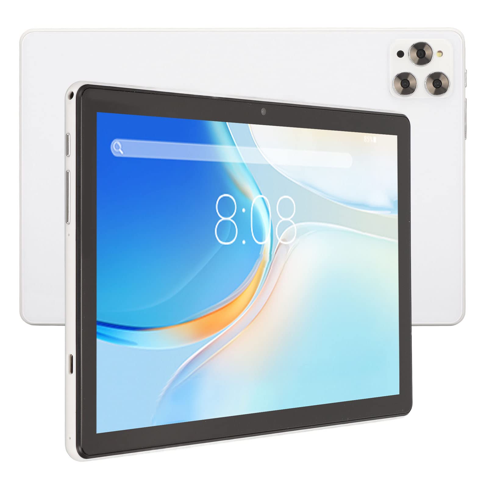 TOPINCN 4G Call Tablet, 100-240V IPS Screen 5MP Front 13MP Rear HD Tablet for Android 11 for Reading (White)