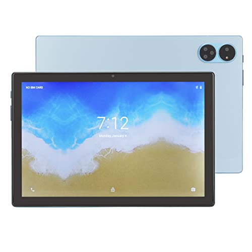 Octa Core CPU Tablet, 5G WiFi Efficient 8GB RAM 128GB ROM Blue 10.1in Tablet 100‑240V for Working (US Plug)