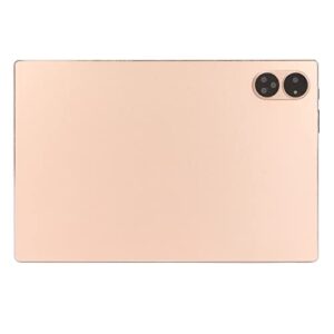 Naroote Octa Core Tablet, 8MP Front 13MP Rear Camera 100‑240V 8GB RAM 128GB ROM 5G WiFi 10.1 Inch HD Tablet Gold for Entertainment (US Plug)