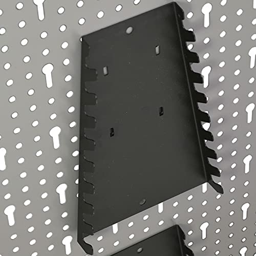 Tidyard 3 Piece Wall-Mounted Peg Boards, Steel Wall Panels with Holes, Metal Tool Pegboards Storage Organizer Gray for Garage, Workbench, Workshop