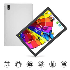 FOTABPYTI 10 Inch Tablet, 8GB RAM 128GB ROM IPS Octa Core Tablet PC 8800mAh for Office (Silver)